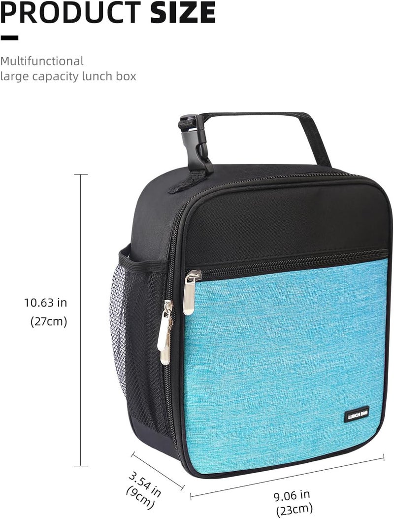 Lovoeo AYEANY Lunch box Lunch bag for men women Lunchbox Lunch bags Insulated Lunch bag Lunch box cooler (Thicken blue), Large - Image 2